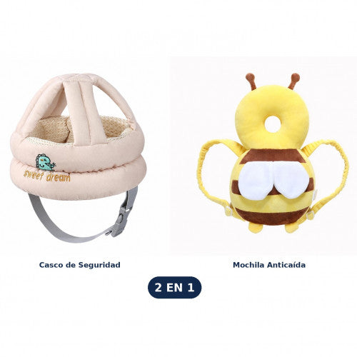 Combo Seguridad Total para Bebé 2 en 1 — Casco Protector 360° + Mochila Anticaídas