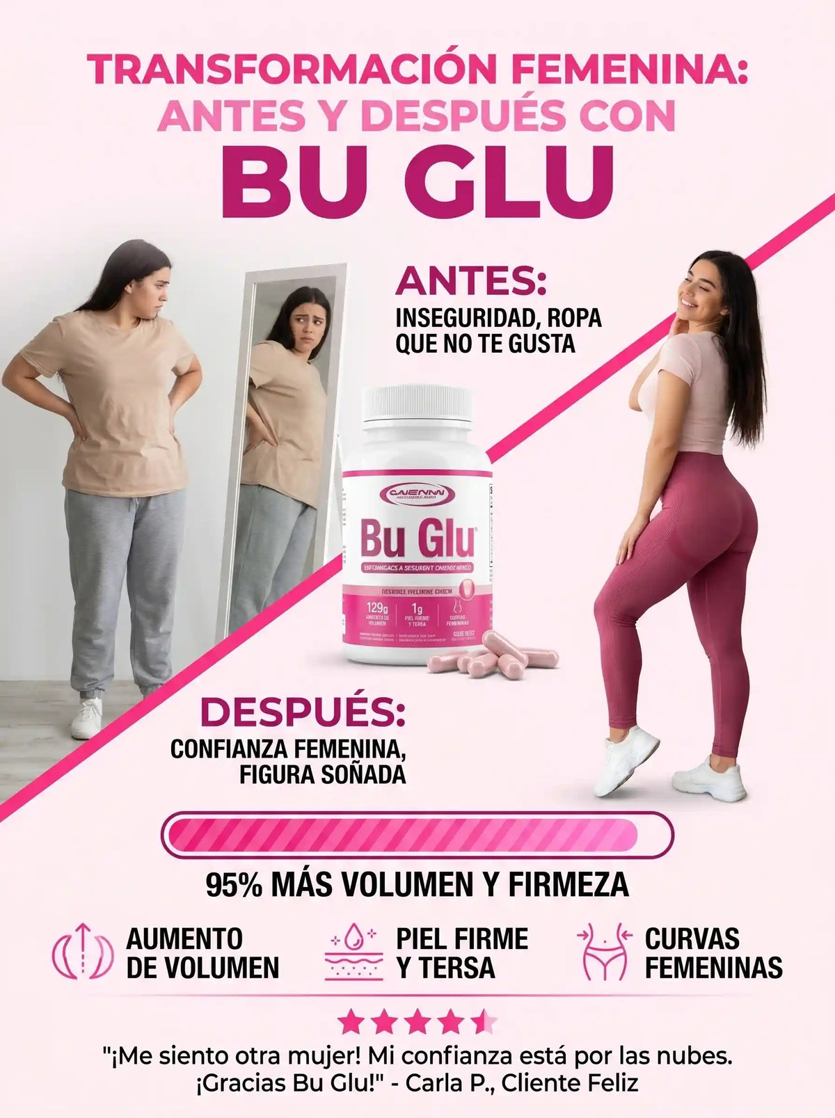Bu-Glu refuerza Busto y Glúteo
