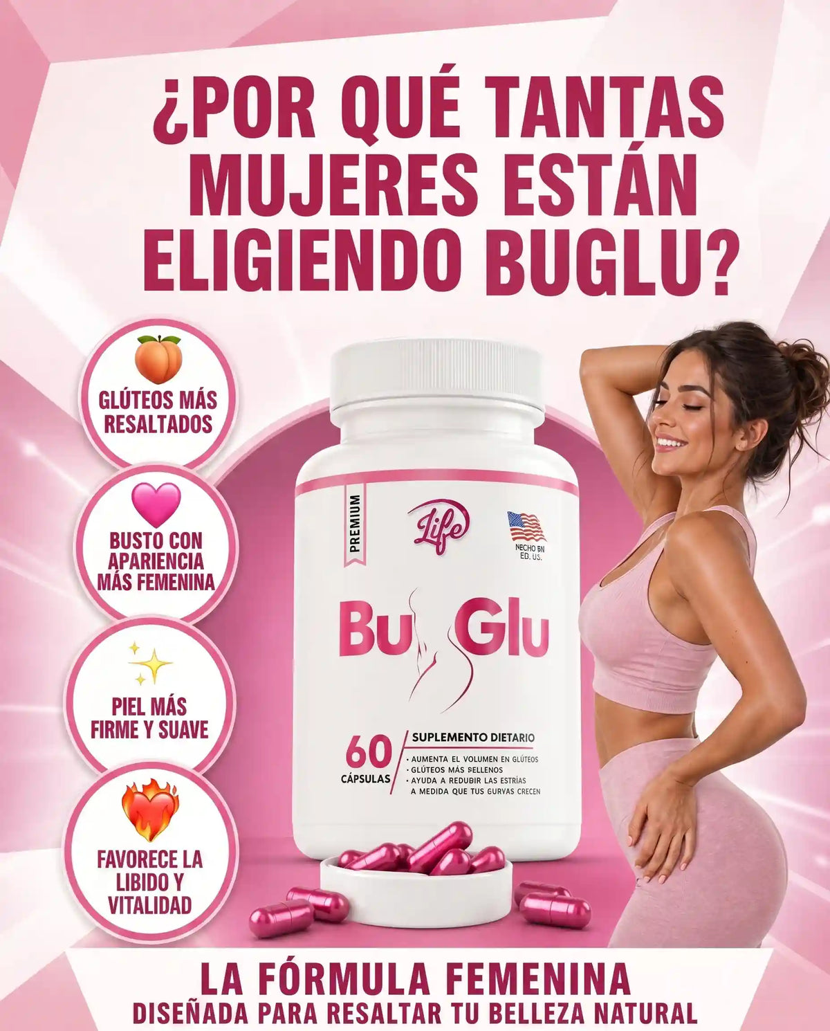 Bu-Glu refuerza Busto y Glúteo