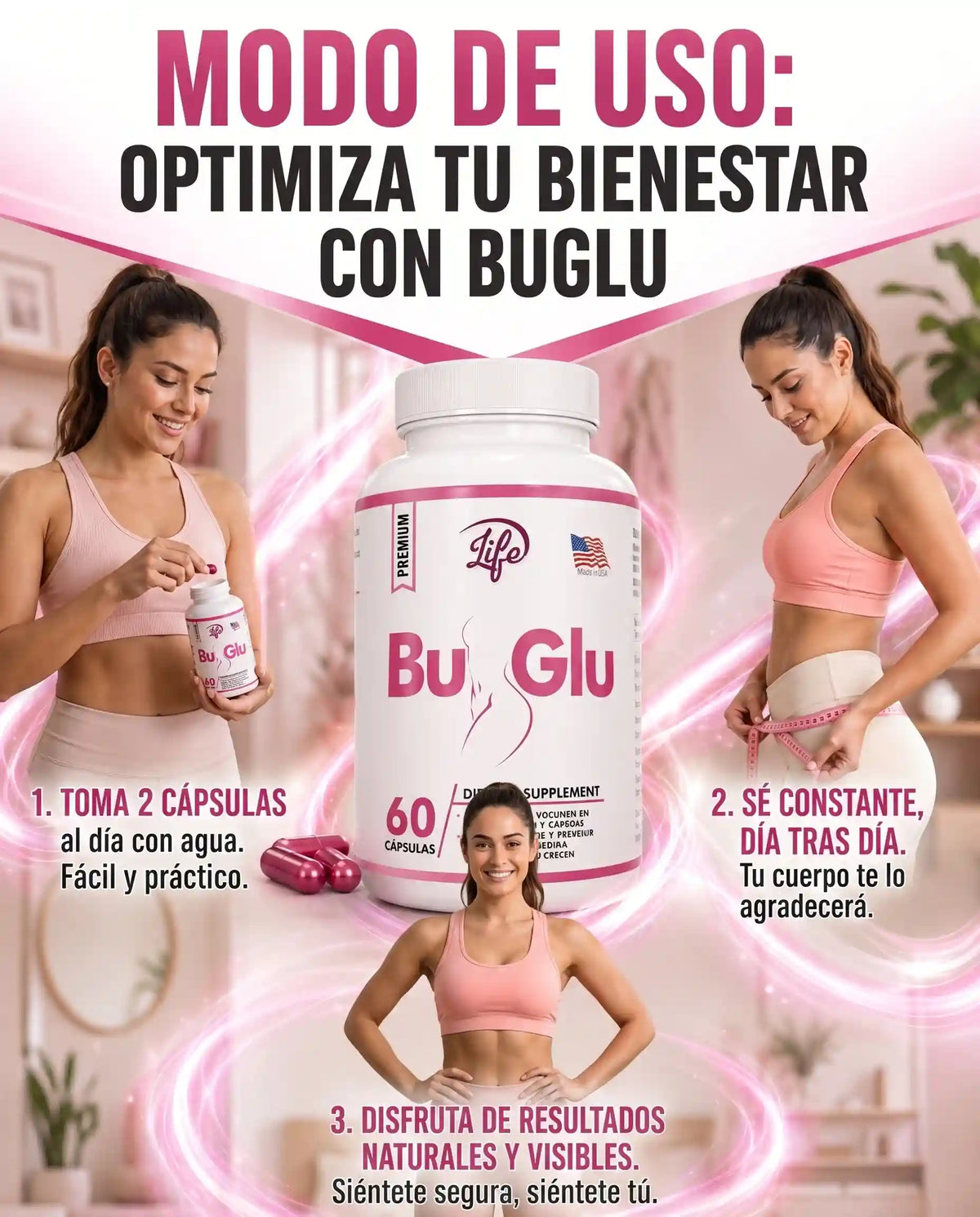 Bu-Glu refuerza Busto y Glúteo
