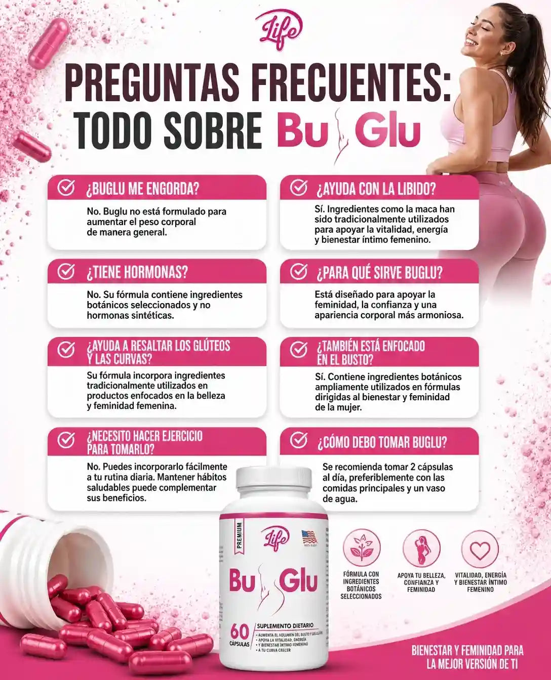 Bu-Glu refuerza Busto y Glúteo