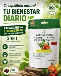 Ashwagandha KSM-66 + Glicinato de Magnesio 6000mg - 90 Softgels
