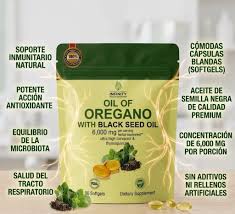 Aceite de Orégano + Semilla Negra 6000mg - 90 Softgels